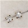 Image 2 : 10K YELLOW GOLD CUBIC ZIRCONIA EARRINGS