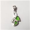 Image 1 : SILVER GREEN GLASS PENDANT