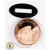 Image 1 : PURE COPPER 1-OZ .999 FINE THE ICE AGE WOLLY