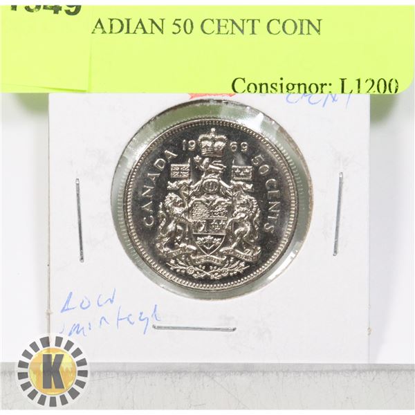 1969 CANADIAN 50 CENT COIN