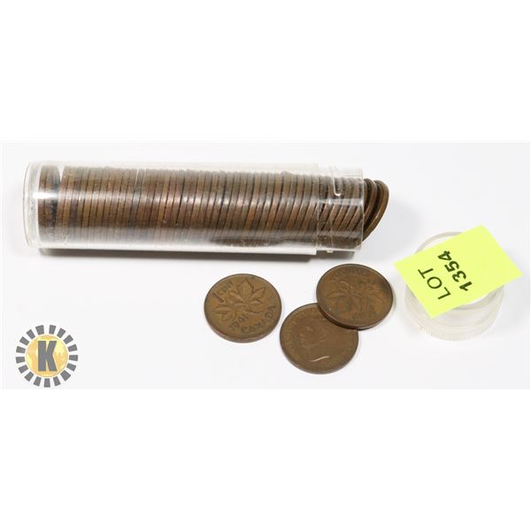 TUBE OF 1941 CIRC PENNIES