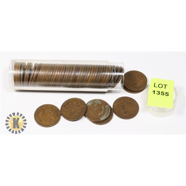 TUBE OF 1939 CIRC PENNIES