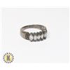 Image 1 : 925-138 METAL BAND W/ 5 CRYSTALS RING