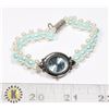 Image 1 : 945-111 BOER QUARTZ LIGHT BLUE & WHITE PEARL BAND