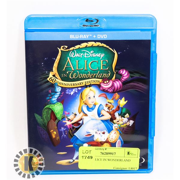 DISNEY ALICE IN WONDERLAND BLURAY