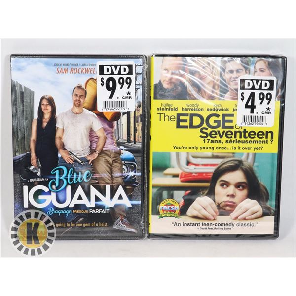 TWO NEW DVD MOVIES (THE EDGE OF 17 AND BLUE