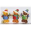 Image 1 : 3 DECORATIVE ELECTRONIC BELL HOLIDAY BEARS