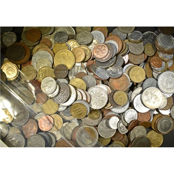 TEN POUNDS MIXED FOREIGN COINS