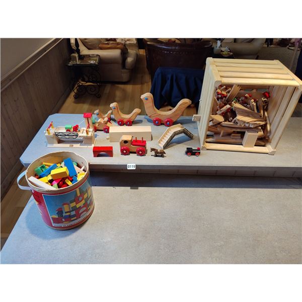 Collection of Assorted Wooden Childrens Toys