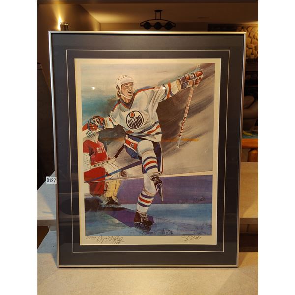 Signed by Wayne Gretzky! Print of Gretzky-Edmonton Oilers by Steve Csorba