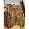 Image 2 : Native American Style Leather Vest with Matching Necklace and Large 3D Dreamcatcher