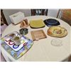Image 1 : 2 Corelle Heartstone Plates, Assorted Serving Platers, Napkin Holder, Mugs & More