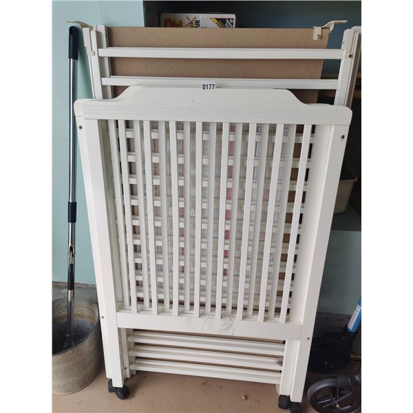 Wooden Crib with Accessories