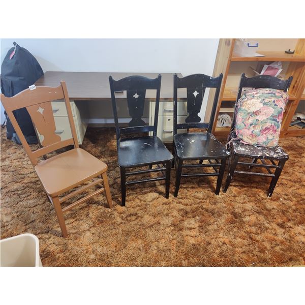 Set of 4 Vintage Antique Chairs