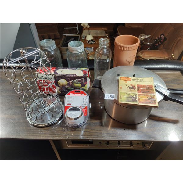 Vintage Presure Cooker & Assorted Vintage & Modern Kitchen Accessories
