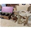 Image 2 : Collection of Homemade Wooden Magazine Holders, 8 Track Box & Knick-Knacks