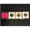Image 1 : 3 VINTAGE CANADIAN LARGE CENT COINS 1901 QUEEN VICTORIA, 1909 KING EDWARD VII, 1919 KING GEORGE V