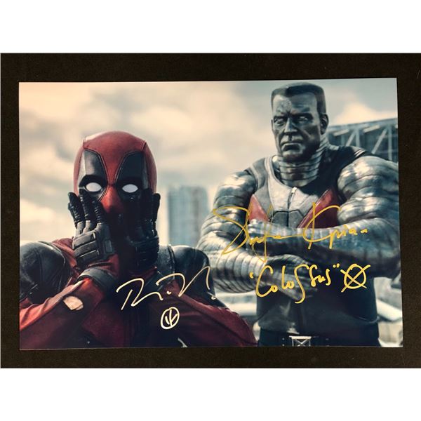 RYAN REYNOLDS AND STEFAN KAPICIC SIGNED DEADPOOL 8 X 10 (RA COA)