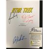 Image 2 : STAR TREK CAST SIGNED SCRIPT COVER (SHATNER, NEMOY, KELLY) RA COA