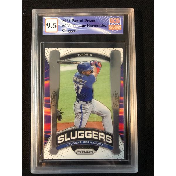 2021 PANINI PRIZM NO.SL3 TEOSCAR HERNANDEZ SLUGGERS (GCG 9.5)