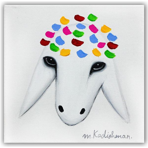 Menashe Kadishman- Original Acrylic on Canvas  Untitled 