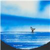 Image 2 : Wyland, "Fluke" Framed, Hand Signed Original Painting with Letter of Authenticity.