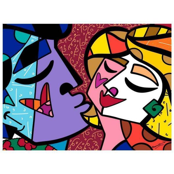 Britto, "Honey" Hand Signed Limited Edition Giclee on Canvas; COA