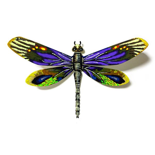 Patricia Govezensky- Original Painting on Cutout Steel "Dragonfly CXXXVI"