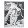 Image 1 : Mark Kostabi "Topping It off" Hand Signed Original Artwork with COA.