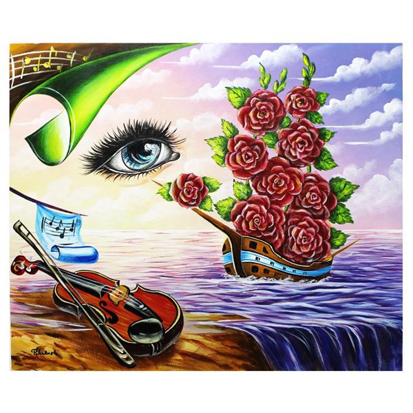 Eugene Poliarush- Original Oil on Canvas "Ship of Flowers"