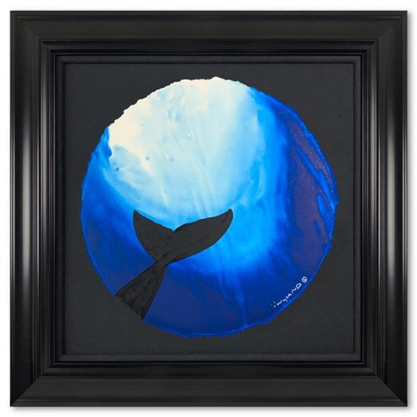 Wyland, "Deep Blue Dive" Framed, Hand Signed Original Painting with Letter of Authenticity.