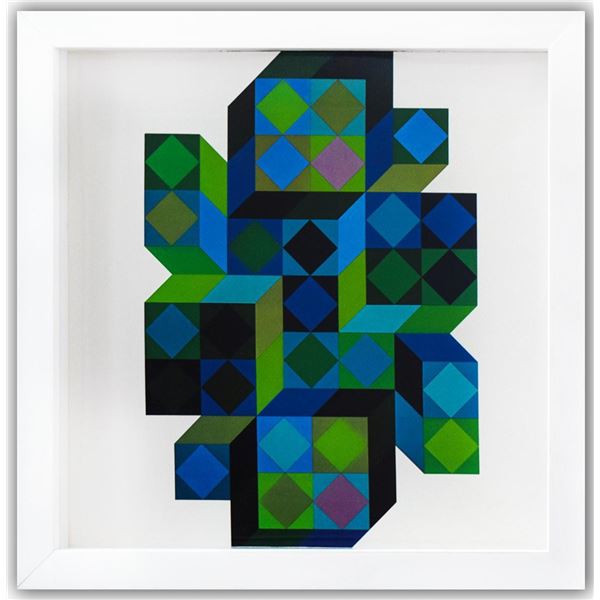 Victor Vasarely- Heliogravure Print "Tridim - B"