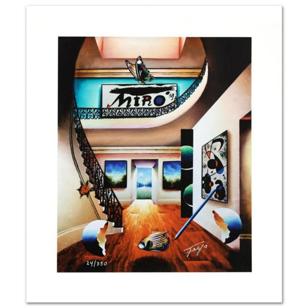 "Miro" Limited Edition Giclee on Canvas by Ferjo, Numbered and Hand Signed by the Artist. Includes C