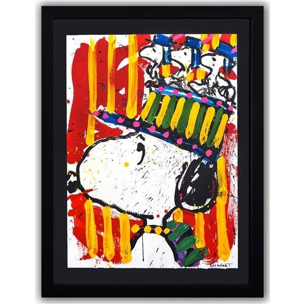 Tom Everhart- Hand Pulled Original Lithograph "Why I Don’t Wear Hats"