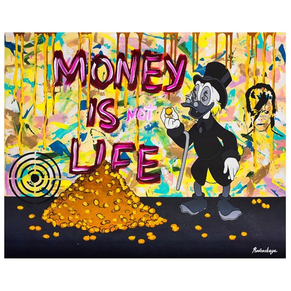 Nastya Rovenskaya- Mixed Media "Money is Life"