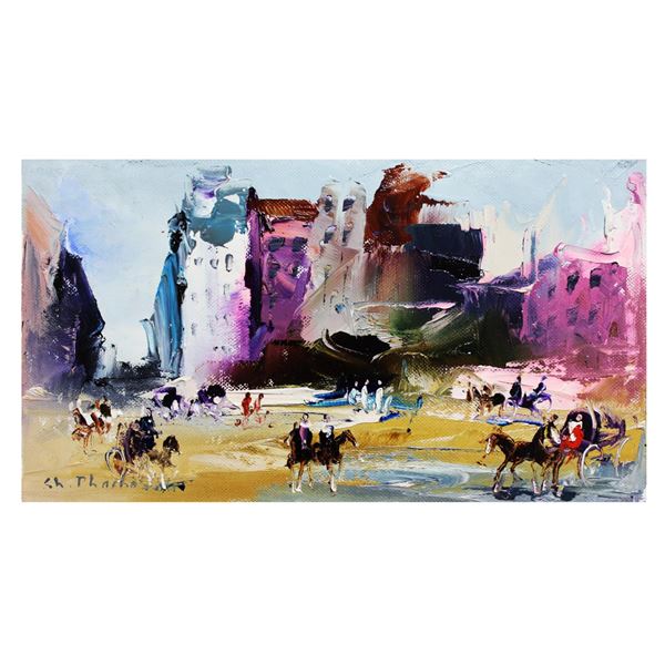 Shalva Phachoshvili- Original Oil on Canvas "Old Village"