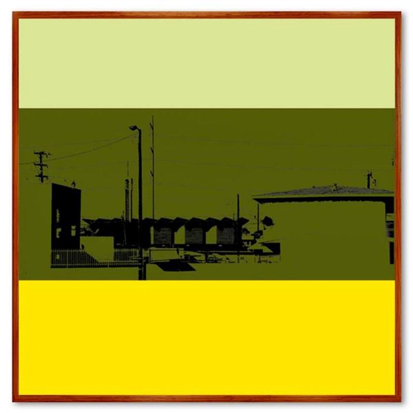 Claudio Santini, "Ciytyscape 10" Framed Hand Signed Limited Edition on Canvas with Letter of Authent