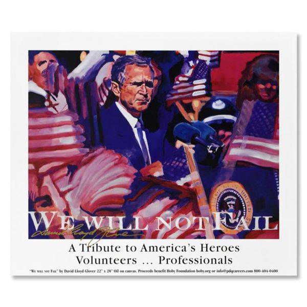 David Glover, "We Will Not Fail" Hand Signed Poster.