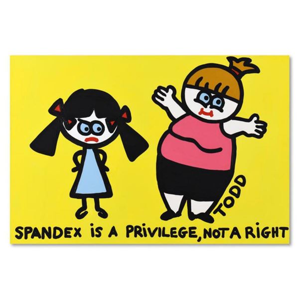 Todd Goldman, "Spandex" Original Acrylic Painting on Gallery Wrapped Canvas, Hand Signed with Letter