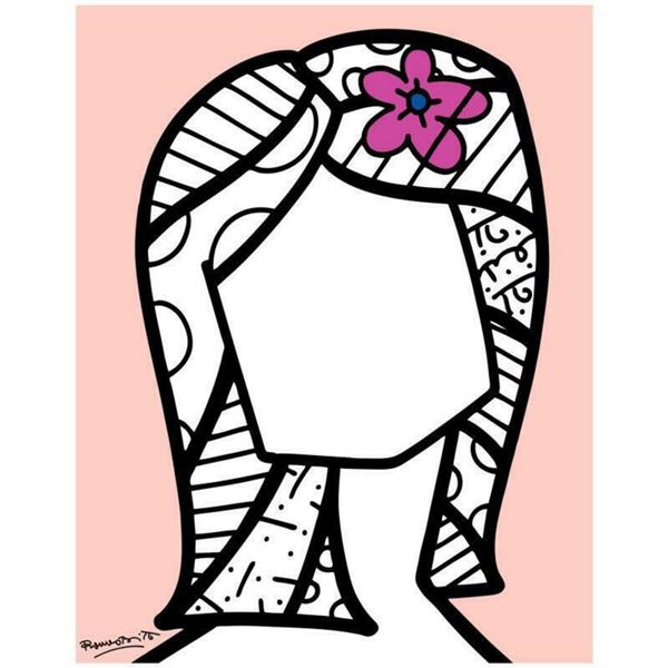 Britto, "Identidad" Hand Signed Limited Edition Giclee on Canvas; COA