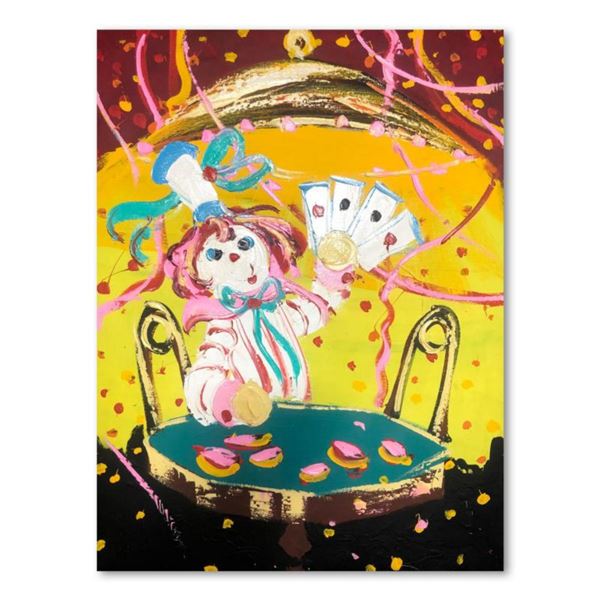 Paul Blaine Henrie (1932-1999), "Poker Face" Hand Signed Original Painting on Canvas (40"x30") with 