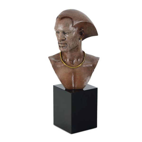 Thomas Blackshear, "Remembering" Limited Edition Mixed Media Sculpture on Marble Base, Numbered with