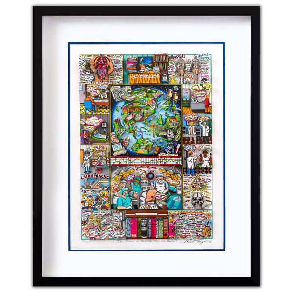 Charles Fazzino- 3D Construction Silkscreen Serigraph "Is There A Doctore in the House?"