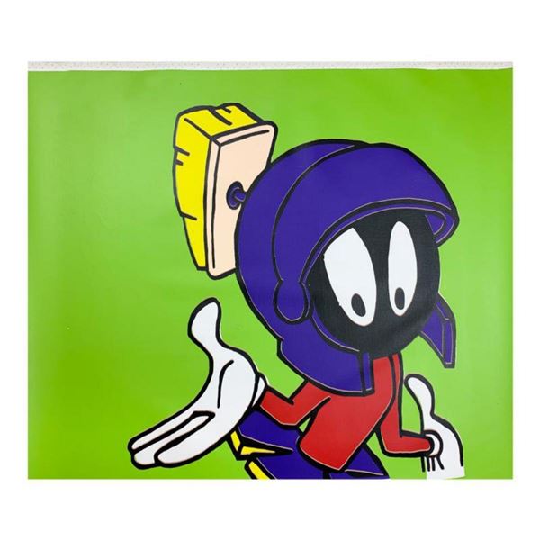 Steve Kaufman (1960-2010) "Marvin Martian" Hand Signed and Numbered Limited Edition Hand Pulled silk