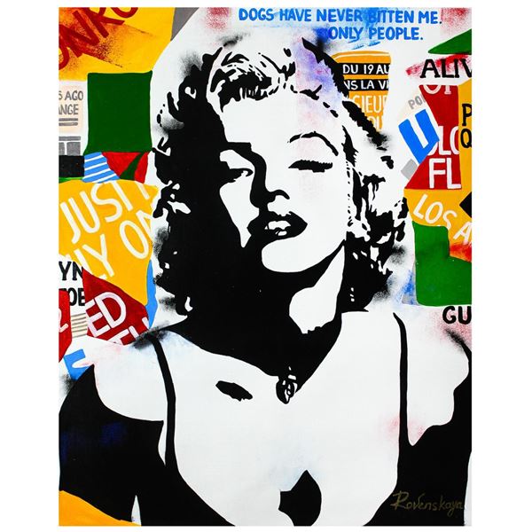 Nastya Rovenskaya- Original Oil on Canvas "The Shadow of Marilyn"