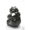 Image 2 : Hand carved green soapstone bear signed Allan Milne 6 1/2" in height