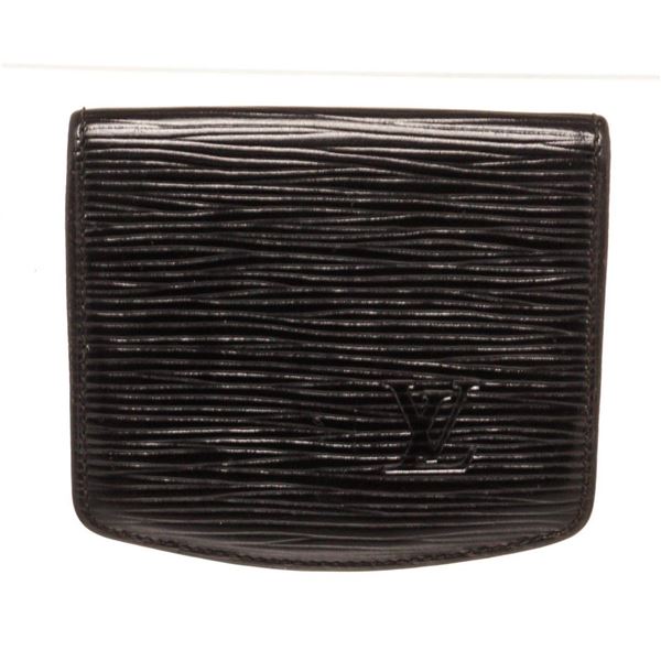 Louis Vuitton Black Epi Leather Cuvette Souple Coin Wallet