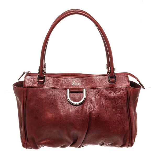 Gucci Beige Leather D Ring Shoulder Bag