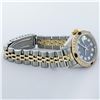 Image 8 : Rolex Ladies 2 Tone YG/SS Blue Diamond & Sapphire Oyster Perpetual Datejust Wris