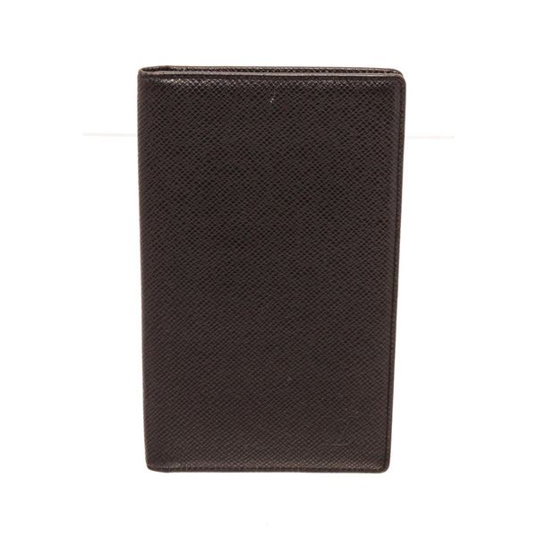 Louis Vuitton Black Canvas Leather Porte Long Card Wallet